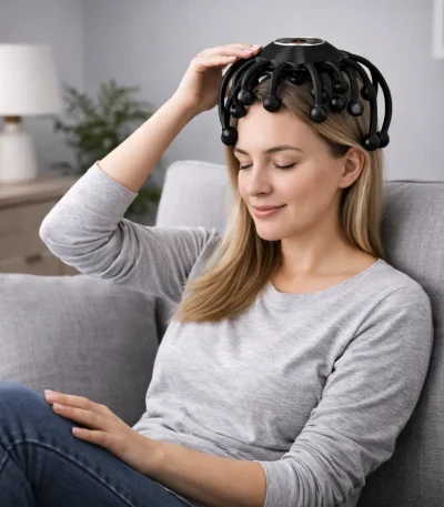 masazer za glavu u upotrebi masaza vlasista