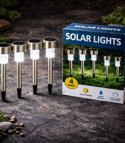 solarna svjetla sa kutijom pakovanje 4 kom