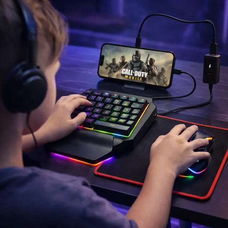 gaming tastatura i mis povezani na telefon igranje